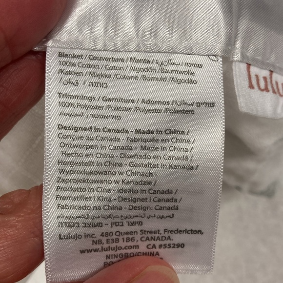 lulujo Baby Security Lovey Blanket Unisex Muslin Silky Satin trim jungle animal - Picture 7 of 7